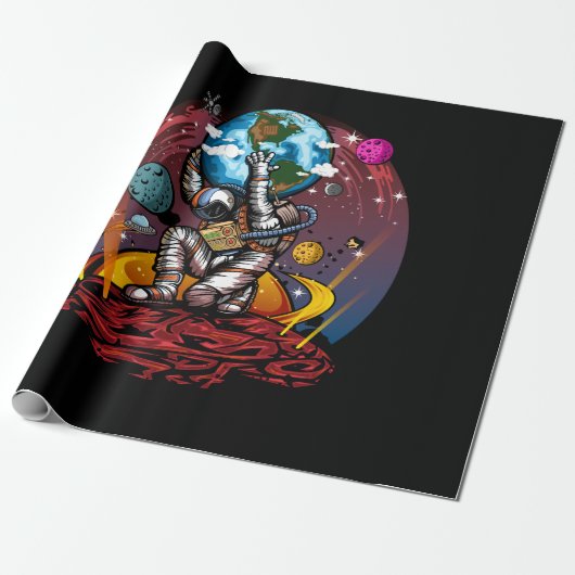 Papier Cadeau Atlas Space Man (Déroulé)