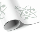 Papier Cadeau Atom gris cendré (Coin rond)