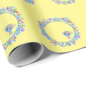 Papier Cadeau Atomes Molécules Particules Paix Atom Motif (Coin rond)