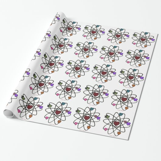 Papier Cadeau Atomic Saint-Valentin Cœurs Imprimés Léopard (Déroulé)