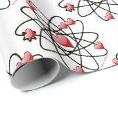 Papier Cadeau Atomic Saint-Valentin Cœurs Rouges (Coin rond)