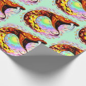 Papier Cadeau Attaque de serpent Psychedelic Surreal Art (Coin)