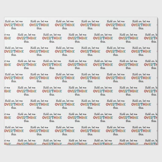 Papier Cadeau Attends, Laisse-Moi Surpenser Ce Drôle Rétro (Plat)