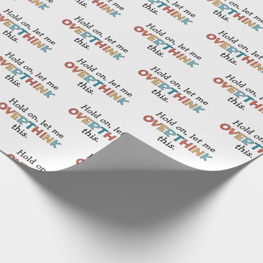 Papier Cadeau Attends, Laisse-Moi Surpenser Ce Drôle Rétro (Coin)