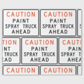 Papier Cadeau Attention Camion de Pulvérisation de Peinture Deva (Plat)