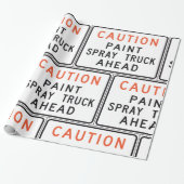 Papier Cadeau Attention Camion de Pulvérisation de Peinture Deva (Déroulé)