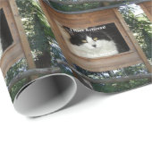 Papier Cadeau Attitude du chat (Coin rond)