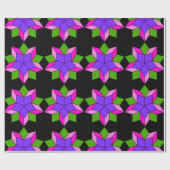 Papier Cadeau Attractive ornament with abstract violet flowers (Plat)
