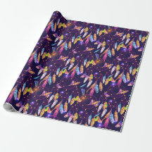 Attrape-rêve coloré sur fond violet