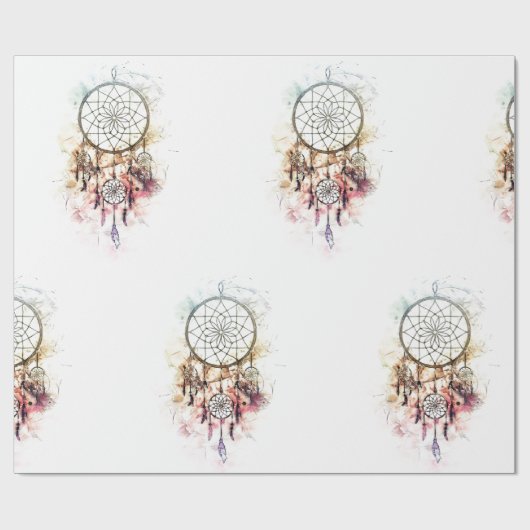 Papier cadeau Attrape rêve / dreamcatcher (Plat)