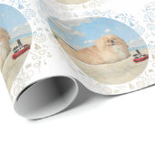 Papier Cadeau Au bord de la mer (Coin rond)