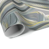 Papier Cadeau au-delà de l'infini - argent et or : (Coin rond)