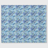 Papier Cadeau Au fond, c'est l'océan, abstrait (Plat)