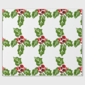 Papier cadeau au houx (Plat)