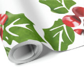 Papier cadeau au houx (Coin rond)