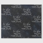 Papier Cadeau Au papier d'enveloppement de lune (Plat)