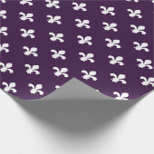 Papier Cadeau Aubergine Cottage Fleur de Lys du sud (Coin)