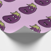 Papier Cadeau Aubergine de Kawaii (Coin)