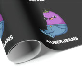 Papier Cadeau Auberjeans Funny Eggplant Pun Dark BG (Coin rond)