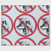 Papier Cadeau Aucun Chien autorisé à emballer du papier (Plat)