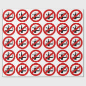 Papier Cadeau AUCUN Fumeur ⚠ THÉ ⚠ (Plat)