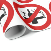 Papier Cadeau AUCUN Fumeur ⚠ THÉ ⚠ (Coin rond)