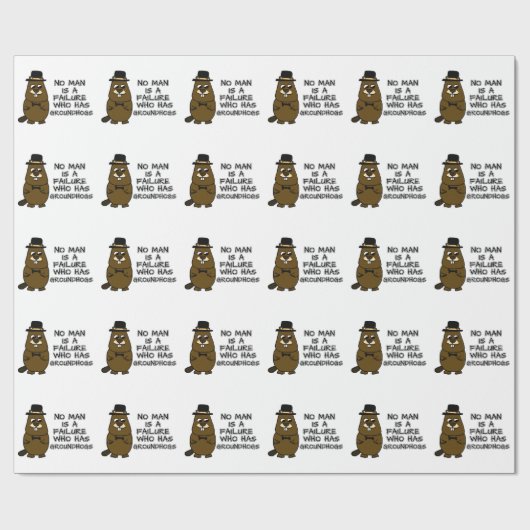 Papier Cadeau Aucun homme n'est un échec qui a des marmottes (Plat)