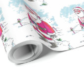 Papier Cadeau Aucun papier d'emballage Ho-Ho-Ho brillant (Coin rond)