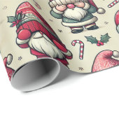 Papier Cadeau Aucun Peeking Illustré Gnome Enveloppe cadeau de N (Coin rond)