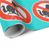 Papier Cadeau Aucun signe de Poo de dunette de chien (Coin rond)