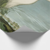 Papier Cadeau Audubon Héron de neige Oiseaux d'aigrettes blanche (Coin)