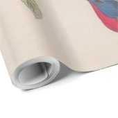 Papier Cadeau Audubon Peint Bunting Bird Wildlife (Coin rond)