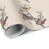 Papier Cadeau Audubon Peint Bunting Bird Wildlife (Coin rond)