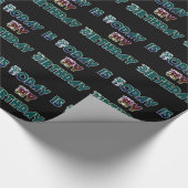 Papier Cadeau Aujourd'hui est mon art d'anniversaire (Coin)