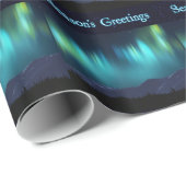 Papier Cadeau Aurora Borealis (Coin rond)