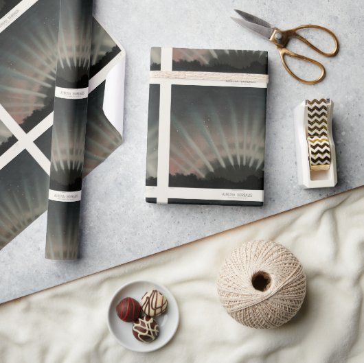 Papier Cadeau Aurora Borealis Print, Trouvelot, 1881, Restauré (Artisanat)