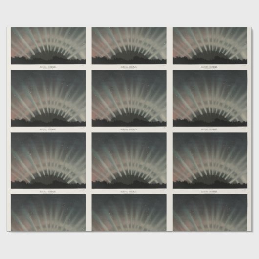 Papier Cadeau Aurora Borealis Print, Trouvelot, 1881, Restauré (Plat)