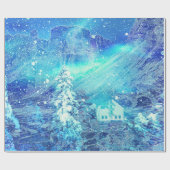 Papier Cadeau Aurora Dans les vallées incroyable Noël (Plat)
