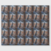 Papier Cadeau Australian Cattle With Christmas Lights Holiday (Plat)