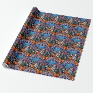 Papier Cadeau Australian Kelpie Trick-or-Treating Halloween 