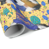 PAPIER CADEAU AUSTRALIAN SHEPHERD (Coin rond)