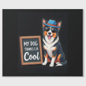 Papier Cadeau Australian Shepherd My Dog Thinks I'm Cool For Dog (Plat)