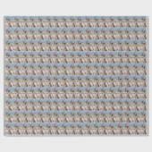 Papier Cadeau Australian Shepherd Winter Wonderland Noël (Plat)