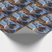 Papier Cadeau Australian Shepherd With Christmas Lights Holiday (Coin)