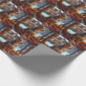 Papier Cadeau Australian Terrier With Christmas Lights Holiday (Coin)