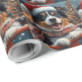 Papier Cadeau Australie Berger Dog Roller Dessous de verre Noël (Coin rond)