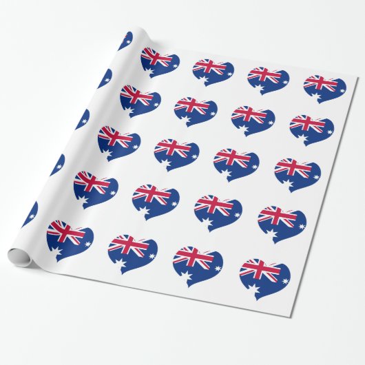 Papier Cadeau Australie Drapeau Papier d'enveloppement pour déco (Déroulé)