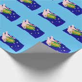 Papier Cadeau Australie Drapeau Rugby Ball Mains de dessin (Coin)