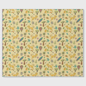 Papier Cadeau Australie Motif à thème Jaune (Plat)
