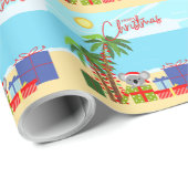 Papier Cadeau Australie Noël (Coin rond)